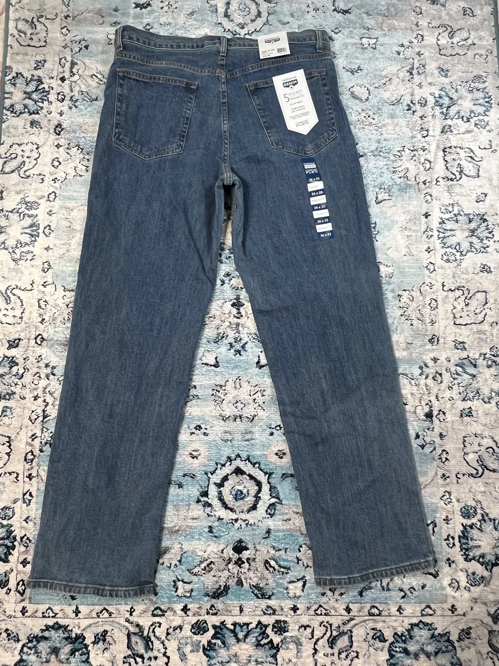 Saddlebred Relaxed Fit Men's Jeans in Dark Blue Wash 36Wx32L - Picture 3 of 9